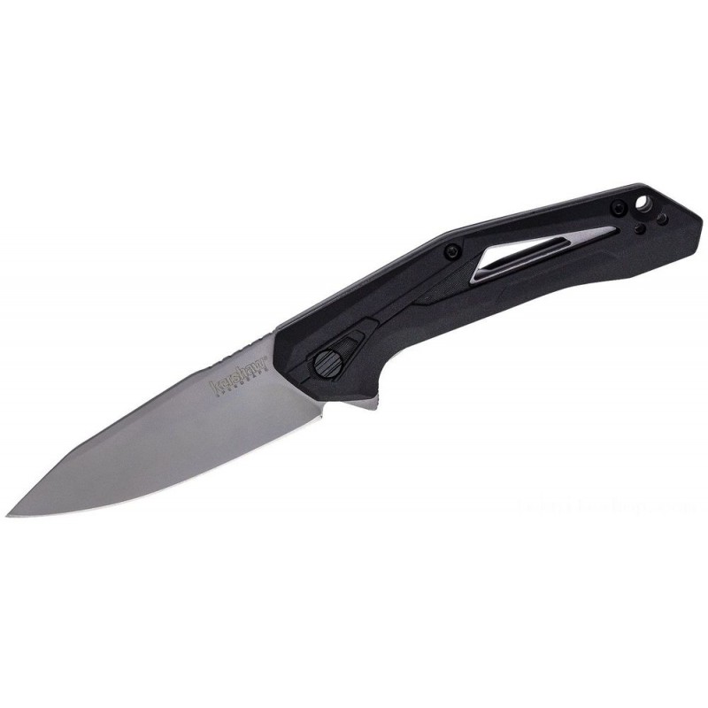 Kershaw 1385 Airlock Assisted Flipper Knife 3 Bead Blasted Drip Factor Cutter, African-american GRN Manages