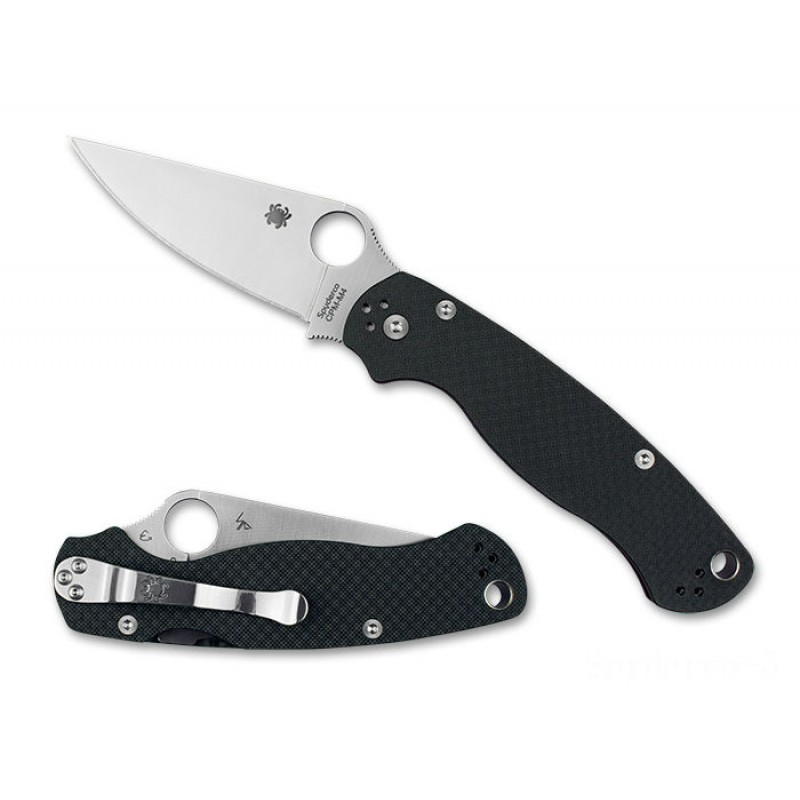 Spyderco Para Armed Force 2 Carbon Thread CPM M4 Exclusive - Combo Edge/Plain Side.