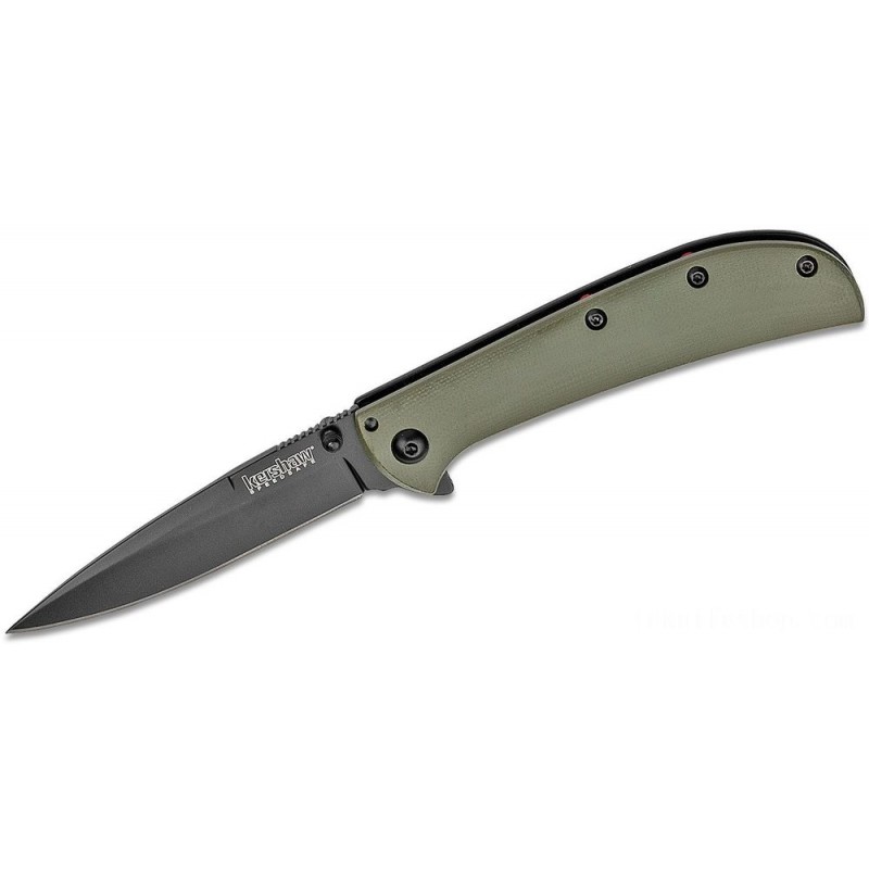 Kershaw 2335GRNBLK Al Mar AM-3 Assisted Flipper 3.125 Afro-american Javelin Aspect Blade, Green G10 and also African-american Stainless Steel Manages