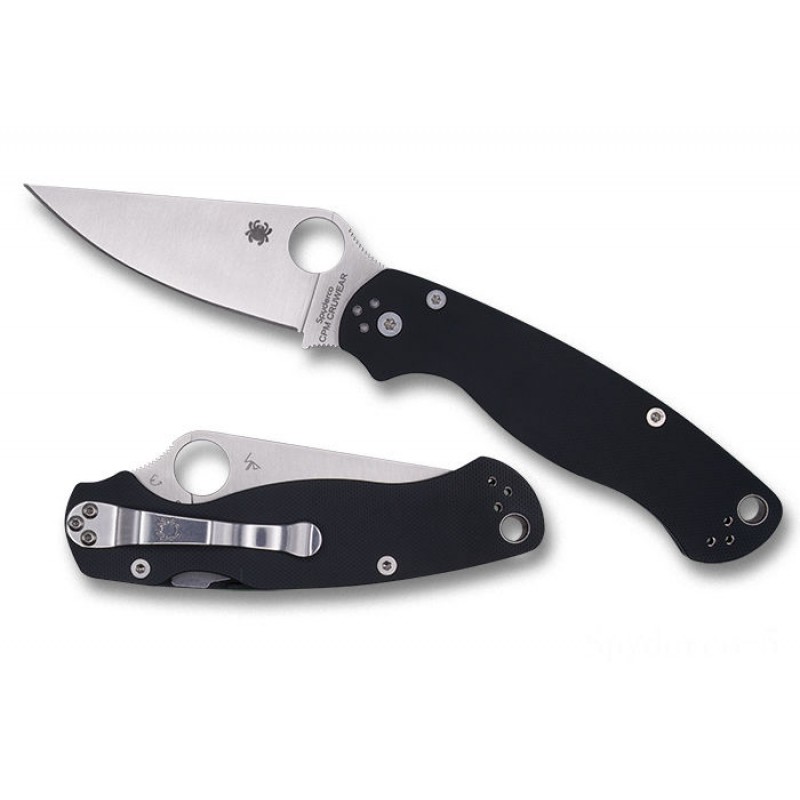 Spyderco Para Armed Force 2 Hassle-free G-10 CPM CRU-WEAR Exclusive - Combo Edge/Plain Side.
