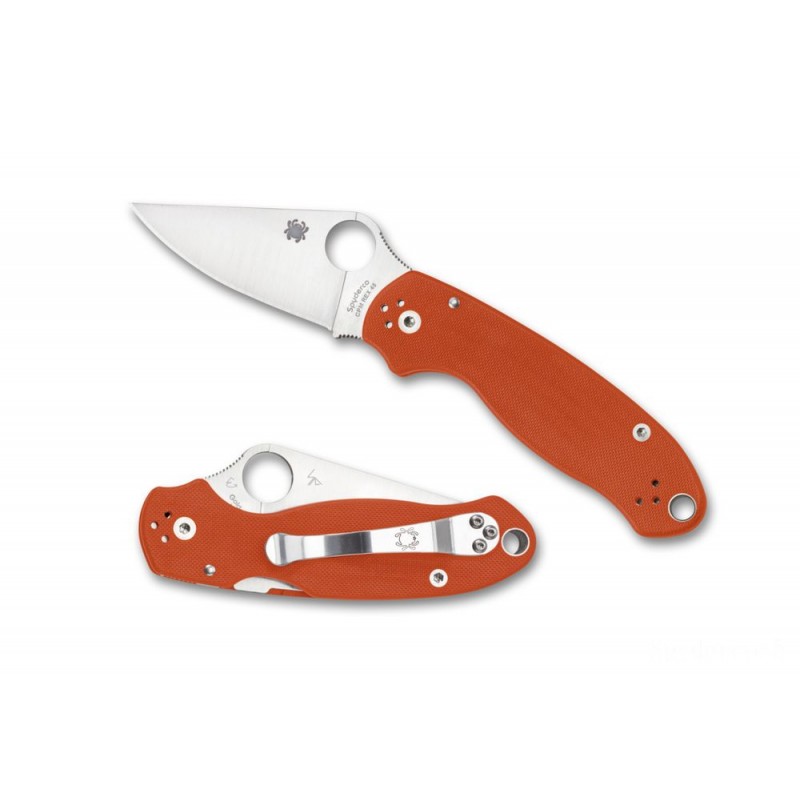 Free Gift with Purchase - Spyderco Para 3 Burnt Orange CPM REX forty five Sprint - Combination Edge/Plain Edge. - Two-for-One Tuesday:£74