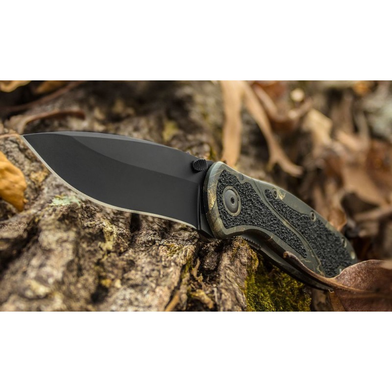 Kershaw 1670CAMO Ken Red Onion Blur Assisted Collapsable Blade 3.375 Afro-american Ordinary Blade, Camo Light Weight Aluminum Takes Care Of