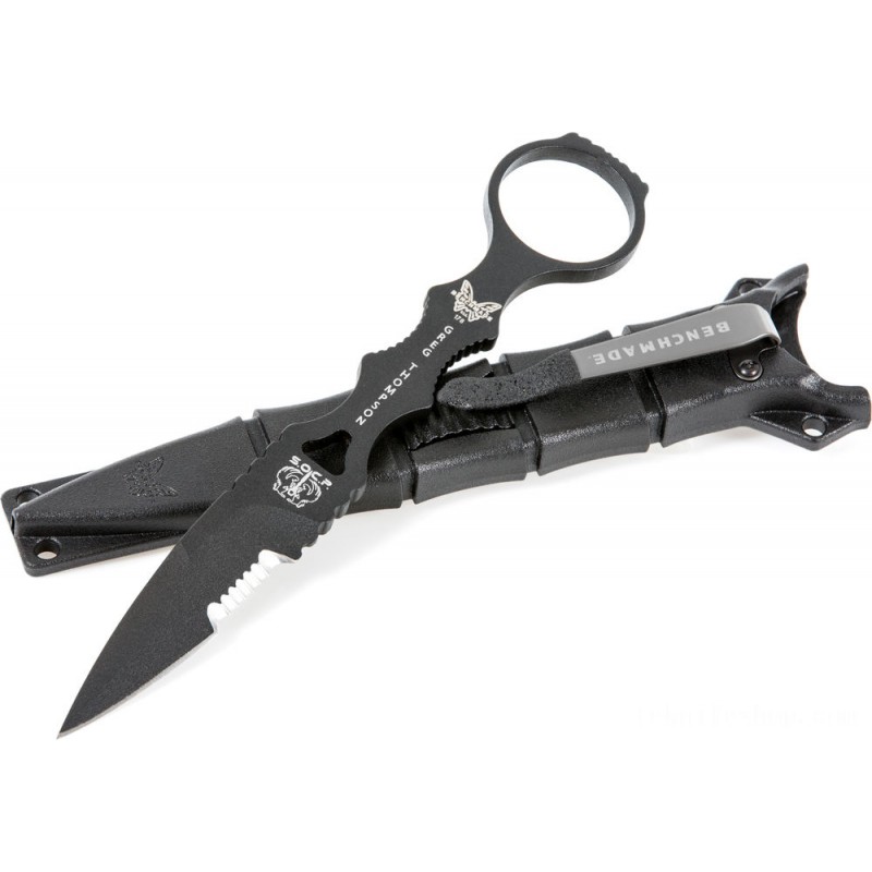 Benchmade SOCP Dagger 3.22  Combination Blade, Black Coat - 178SBK