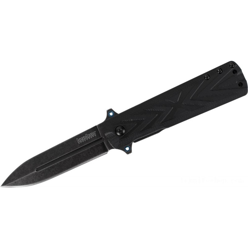 Kershaw 3960 Barstow Assisted Fin 3 BlackWash Spear Point Cutter, GFN Deals With