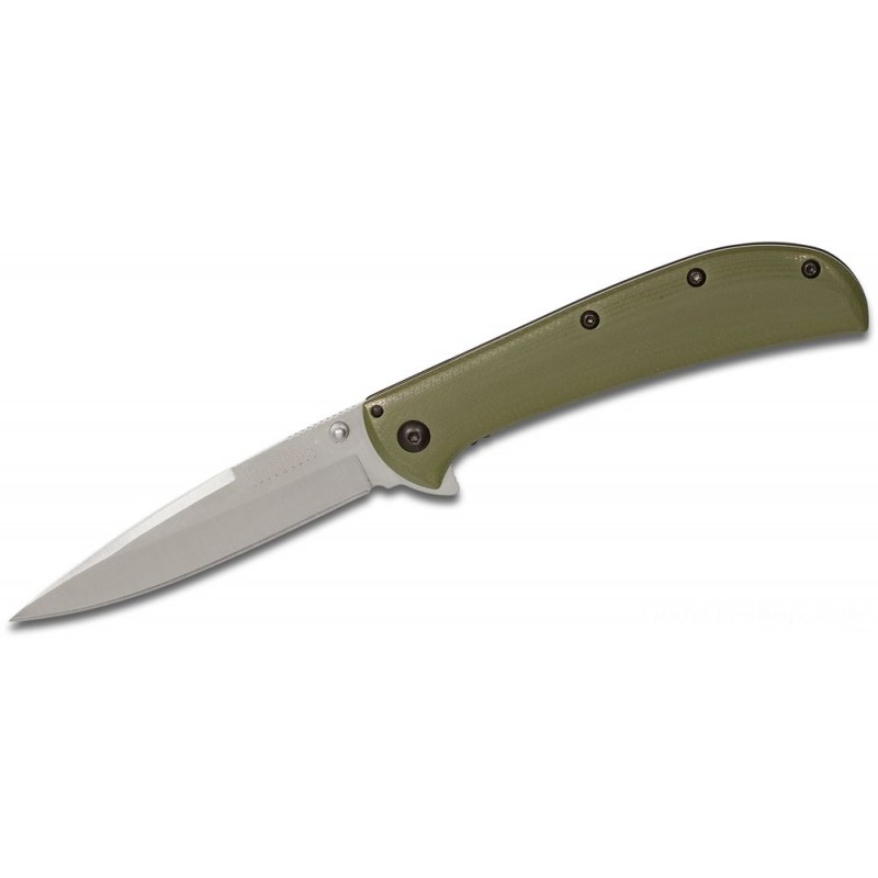 Kershaw 2330GRN Al Mar AM-4 Assisted Flipper 3.5 Satin Lance Aspect Blade, Green G10 and also Afro-american Stainless Steel Handles