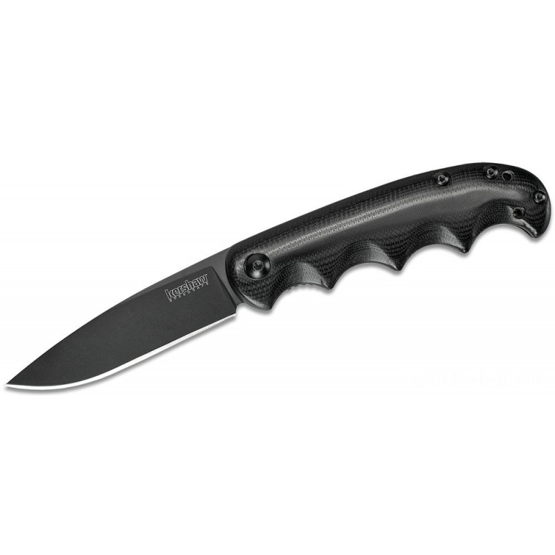 Kershaw 2340 Al Mar AM-5 Assisted Flipper 3.5 Black Drop Point Blade, African-american G10 and Stainless-steel Deals With