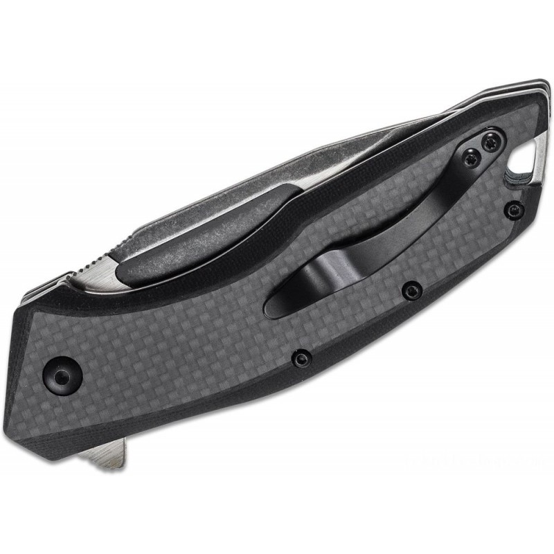 Kershaw 3935 Embellishment Assisted Flipper 3.5 Two-Tone Decline Aspect Blade, G10 Handles with Carbon Thread Overlays