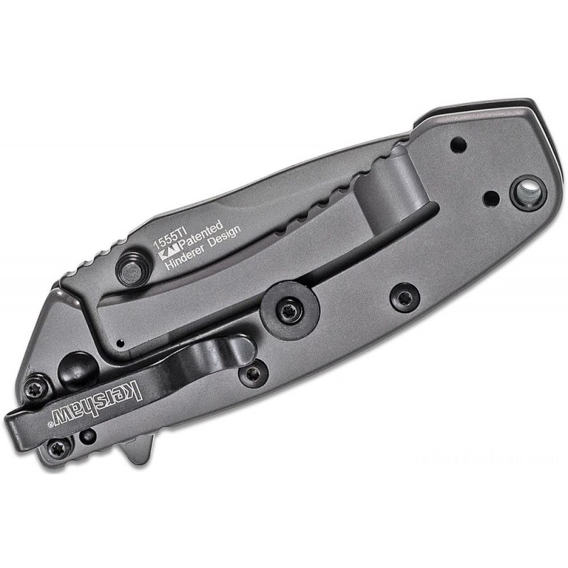 Kershaw 1555Ti Cryo Assisted Fin Blade 2.75 Gray Plain Blade and also Stainless Steel Manages