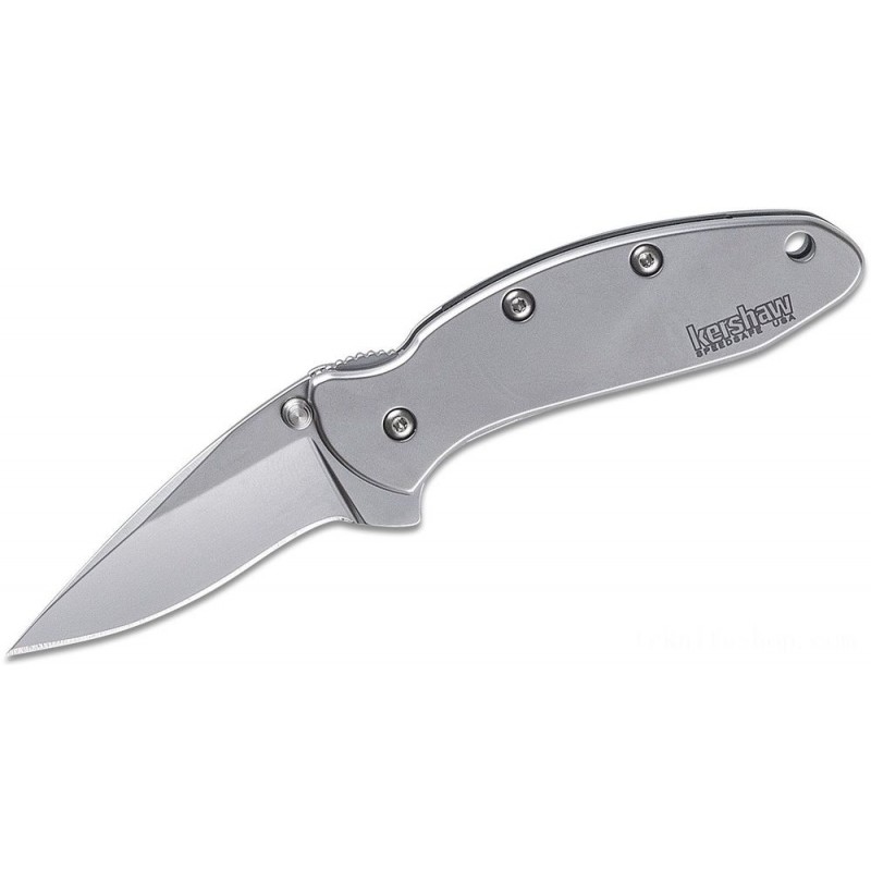 Flea Market Sale - Kershaw 1600 Ken Red Onion Chive Assisted Flipper Knife 1.9 Grain Bang Plain Blade, Stainless Steel Takes Care Of - Spectacular Savings Shindig:£37
