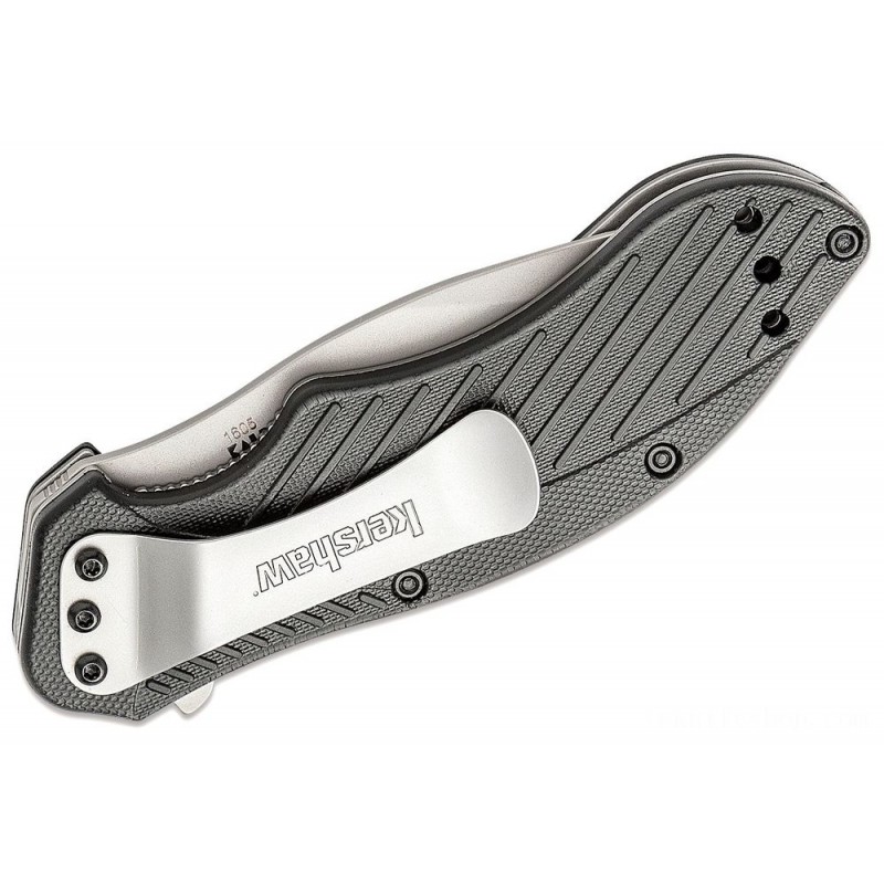 Kershaw 1605 Clash Assisted Flipper Knife 3 Bead Blast Plain Blade, African-american Polyimide Deals With