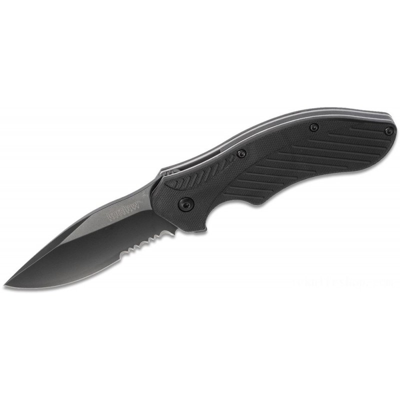 Kershaw 1605CKTST Clash Assisted Flipper Blade 3 Black Combination Blade, Afro-american Polyimide Takes Care Of