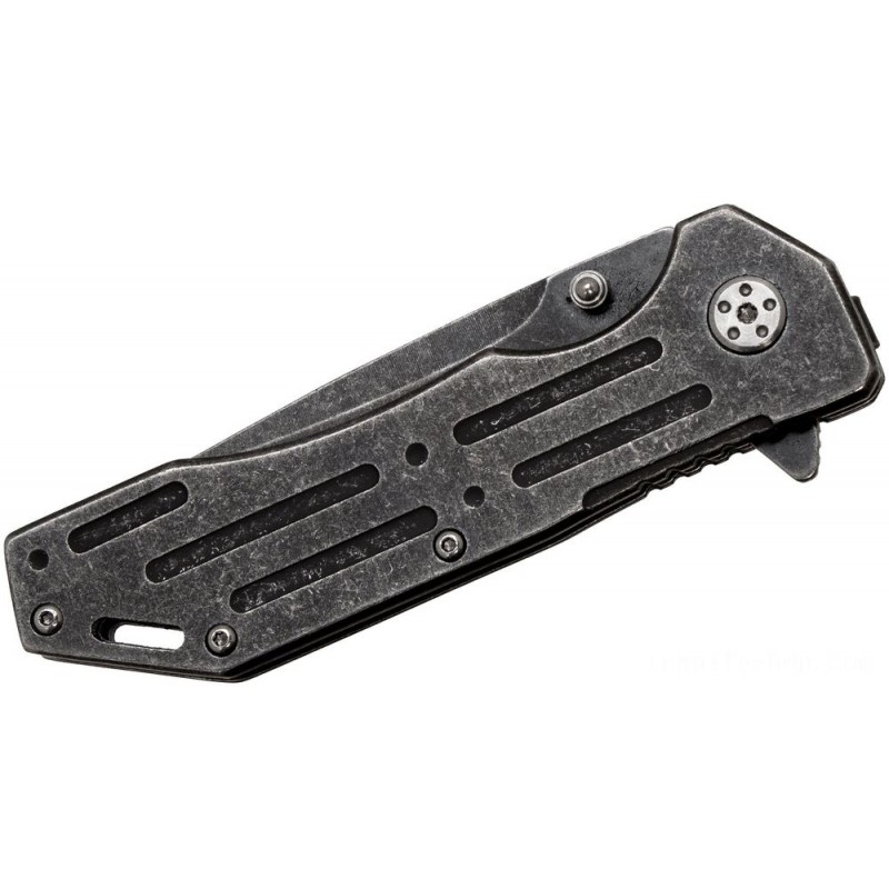 Kershaw 1304BW Own It 4 Part Establish, Assisted Position Blackwash Directory, LED Flashlight, Mini Tool and also Pet Dog Tag