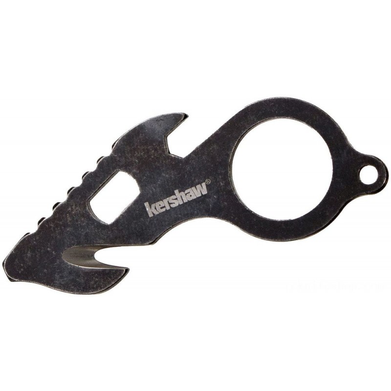 Kershaw 1304BW Own It 4 Item Put, Assisted Opening Blackwash Directory, LED Flashlight, Mini Device as well as Dog Tag