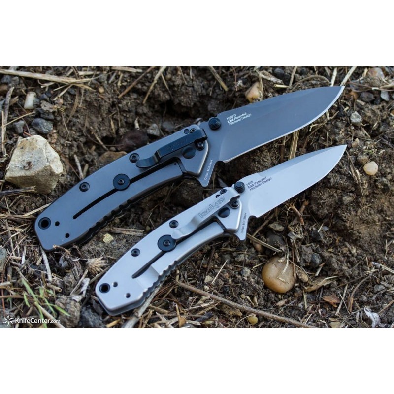 Kershaw 1556Ti Cryo II Assisted Flipper Knife 3.25 Plain Cutter, Rick Hinderer Framelock Design