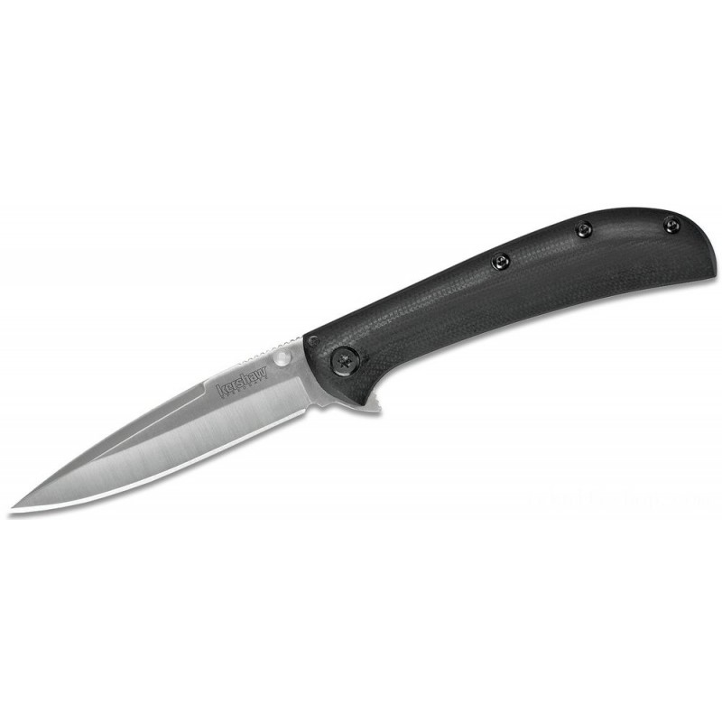 Kershaw 2335 Al Mar AM-3 Assisted Flipper 3.125 Silk Javelin Aspect Blade, Afro-american G10 and also Stainless Steel Manages