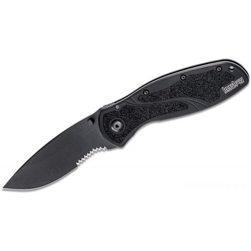 July 4th Sale - Kershaw 1670BLKST Ken Onion Blur Assisted Folding Knife 3-3/8 Dark Combination Blade, Afro-american Aluminum Deals With - Back-to-School Bonanza:£56
