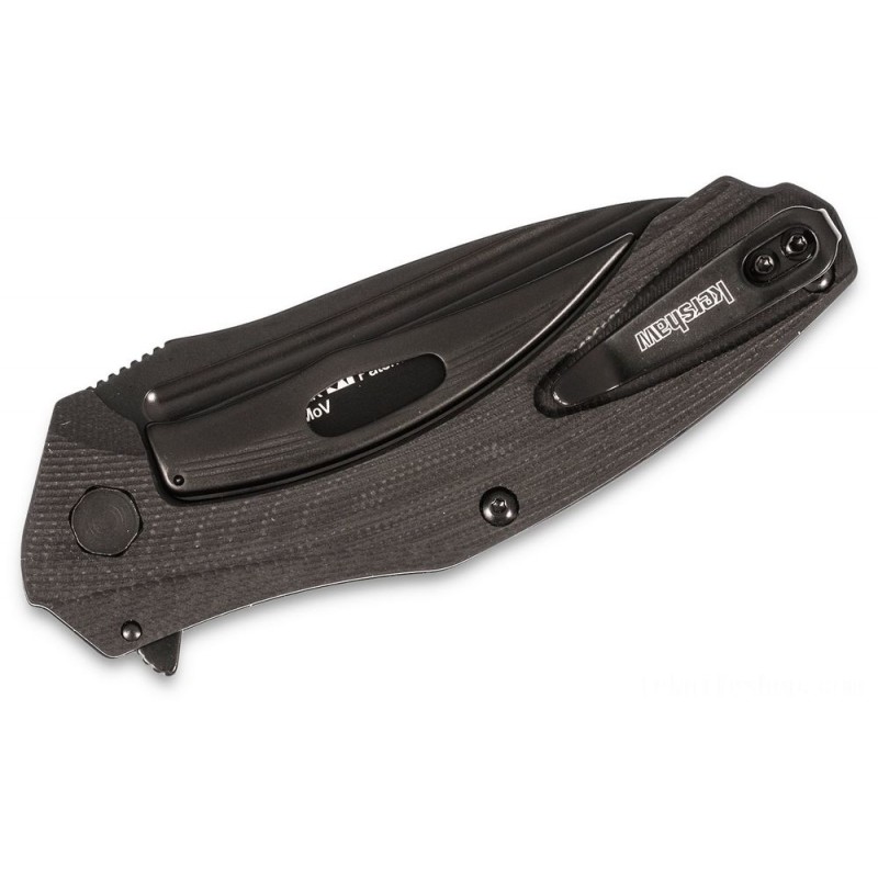 Kershaw 7007BLK Natrix Assisted Flipper Knife 3.25 African-american Oxide Decline Aspect Cutter, Afro-american G10 Manages