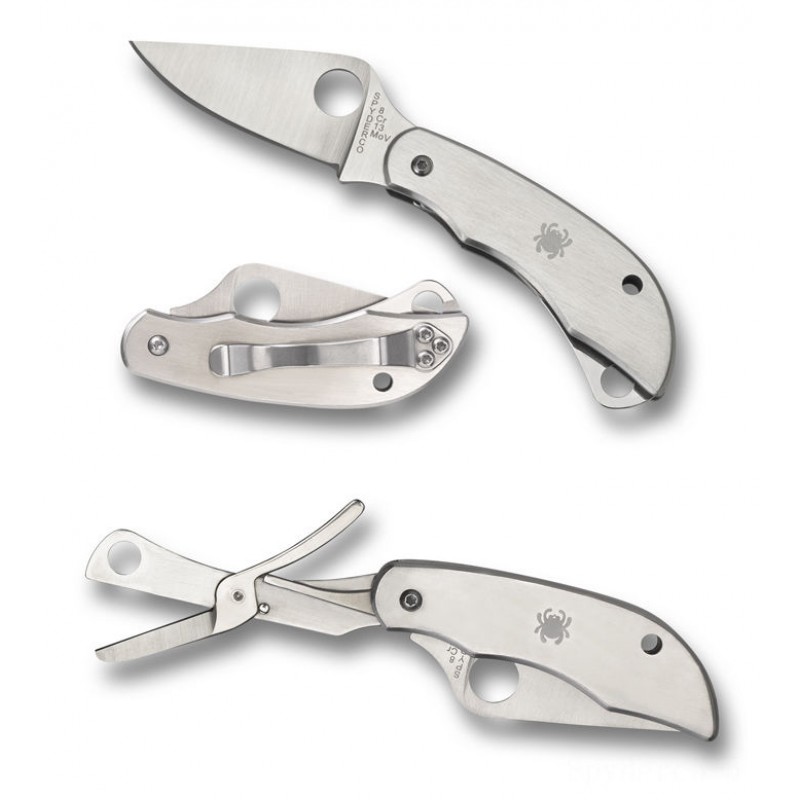 Spyderco ClipiTool Scissors —-- Plain Side.