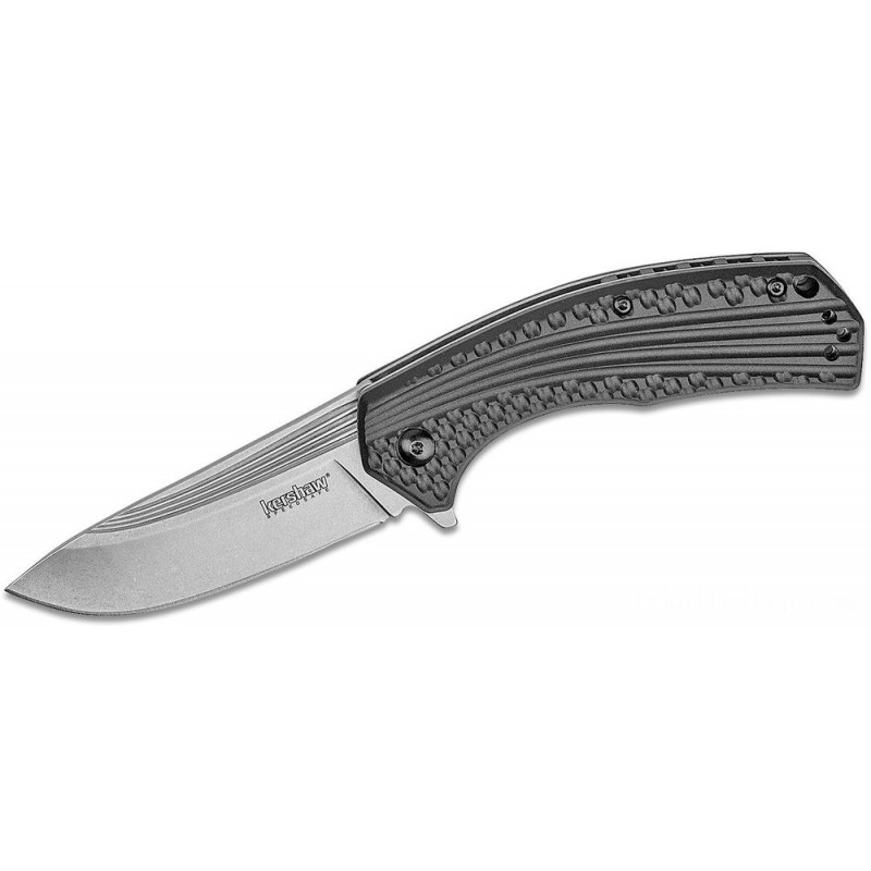 Kershaw 8600 Portal Assisted Flipper 3.3 Stonewashed Blade, Zytel Takes Care Of