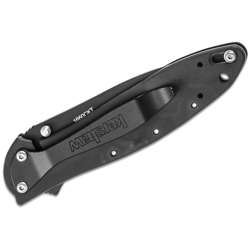 Kershaw 1660CKT Ken Onion Leek Assisted Fin Blade 3 Black Ordinary Blade, Afro-american Stainless Steel Deals With