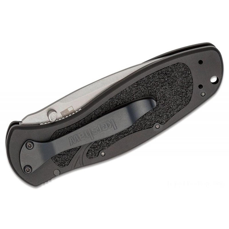 Kershaw 1670S30V Ken Onion Blur Assisted Foldable Knife 3.4 S30V Stonewash Plain Blade, African-american Light Weight Aluminum Takes Care Of