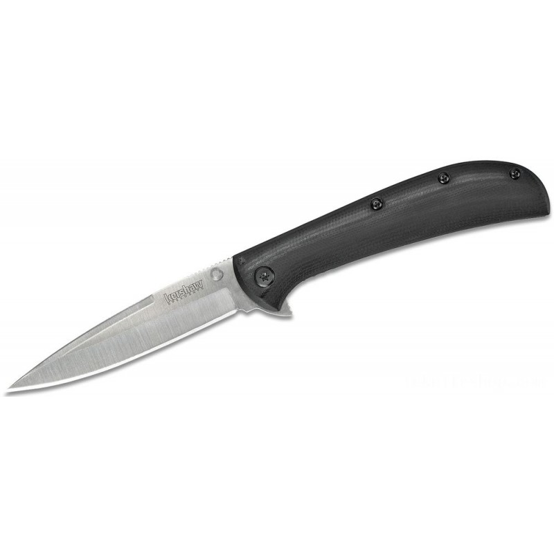 Kershaw 2330 Al Mar AM-4 Assisted Flipper 3.5 Satin Lance Aspect Blade, Black G10 and also Stainless Steel Manages