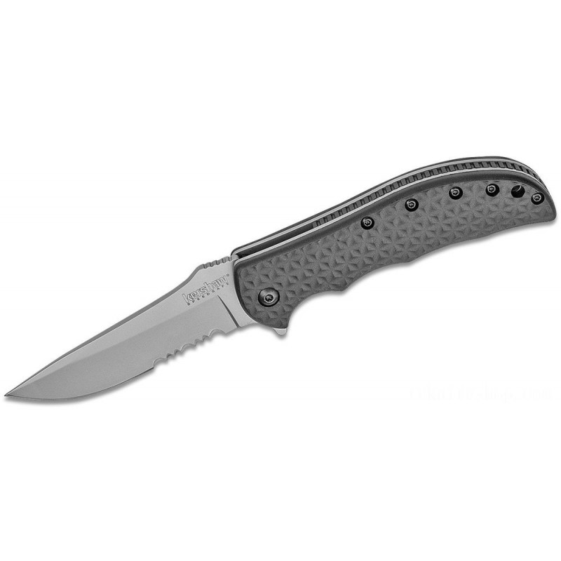 Kershaw 3650ST Volt II Assisted 3-1/8 Bead-Blast Combo Blade, Glass-Filled Nylon Takes Care Of