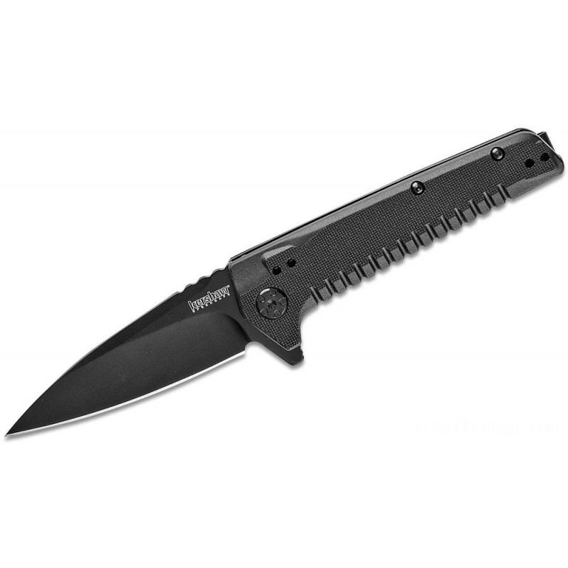 Kershaw 1935 Fatback Assisted Flipper Knife 3.5 African-american Bayonet Factor Cutter, Afro-american Zytel Takes Care Of