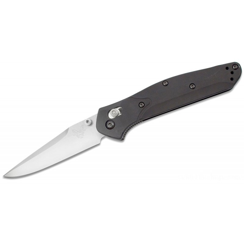 Benchmade Osborne Foldable Blade 3.4 S30V Satin Ordinary Blade, Afro-american Light Weight Aluminum Manages - 943