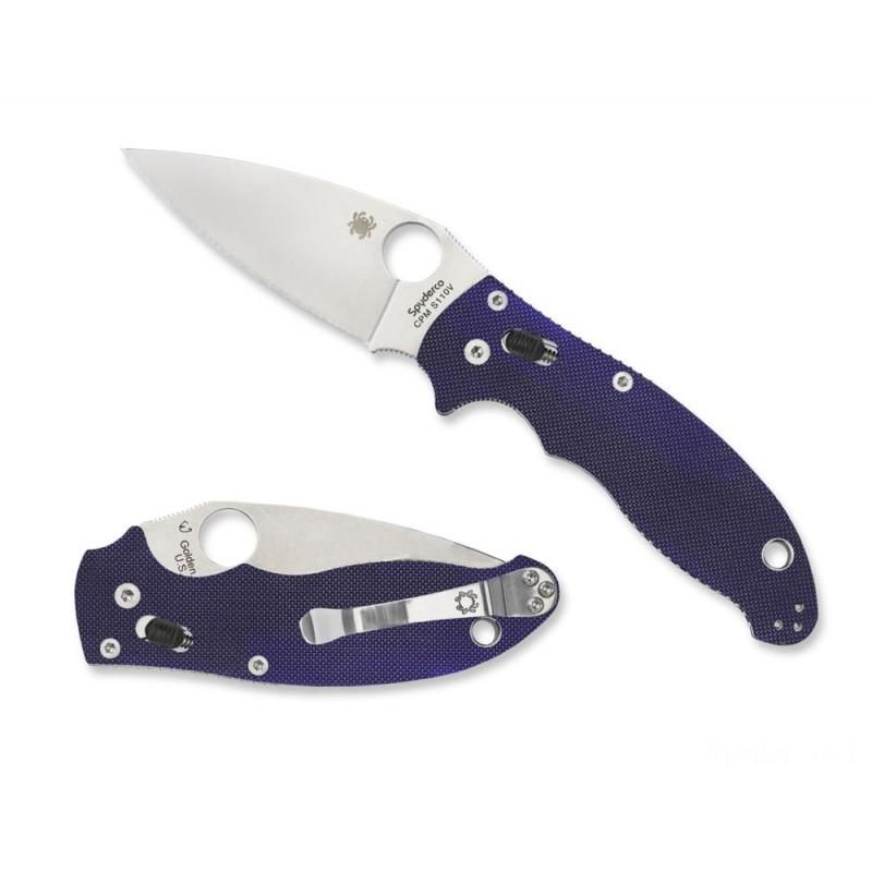Gift Guide Sale - Spyderco Manix 2 G-10 Midnight Blue CPM S110V —-- Ordinary Side - End-of-Year Extravaganza:£80