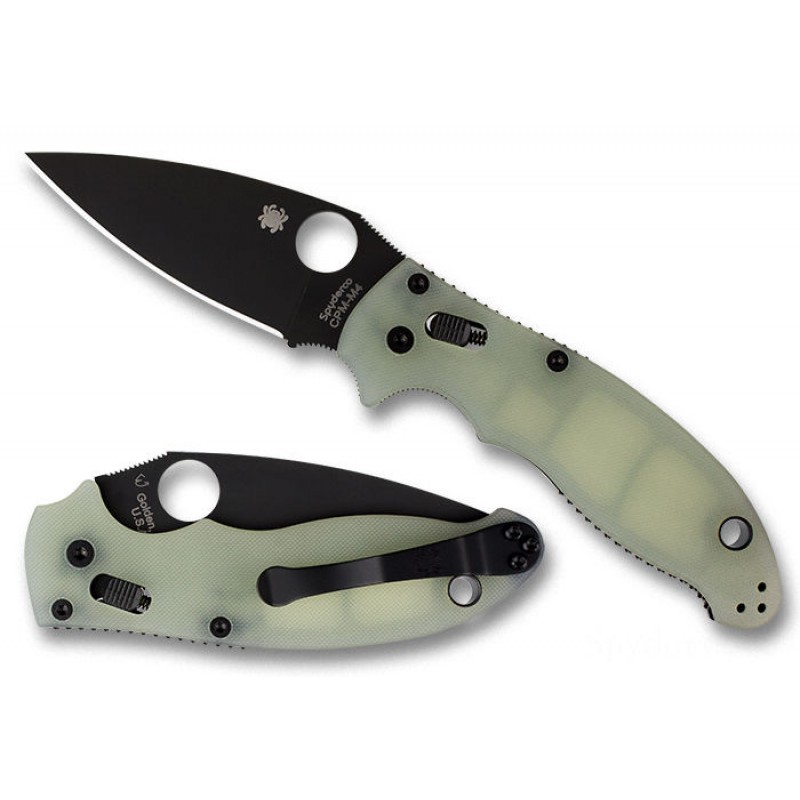 Spyderco Manix 2 G-10 Natural African-american Cutter Exclusive - Combination Edge/Plain Side