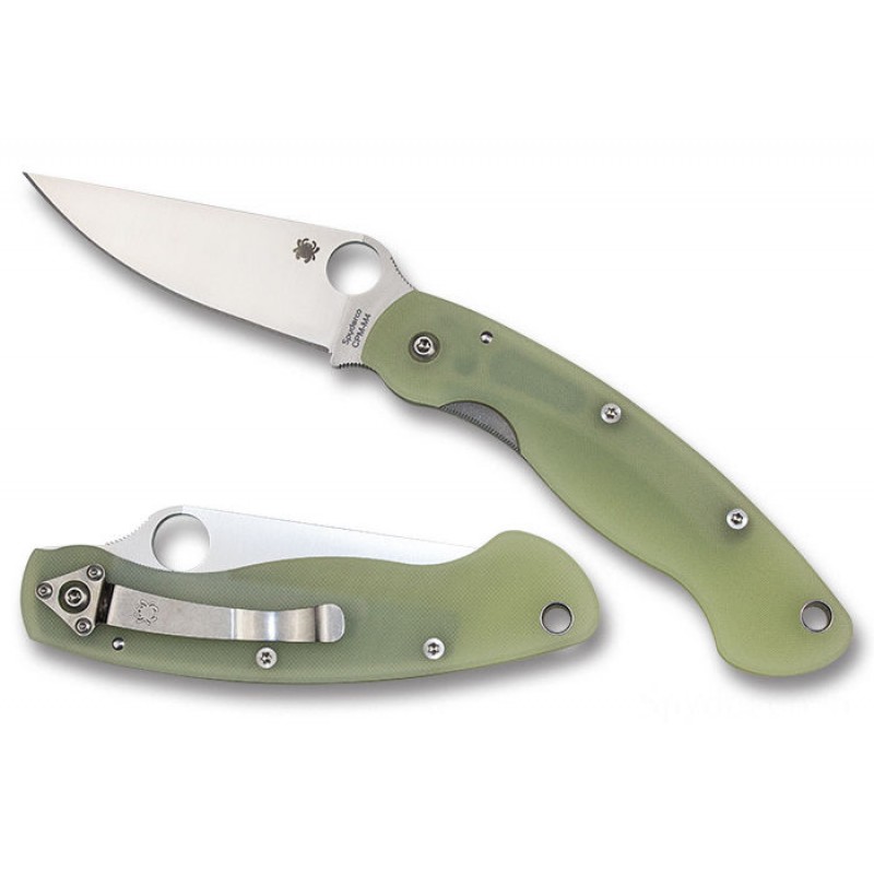 Spyderco Armed Force Style G-10 Natural CPM M4 Exclusive - Combo Edge/Plain Side