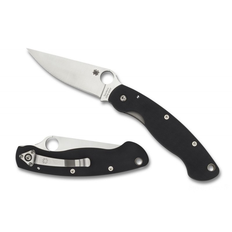 Spyderco Military Version G-10 African-american —-- Plain Side