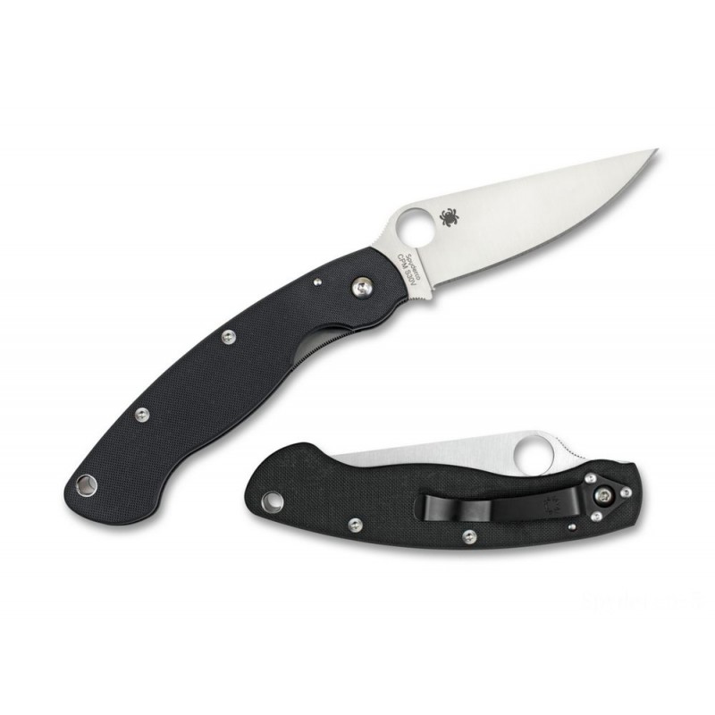 Winter Sale - Spyderco Armed Force Version Black G-10 Quit Hand —-- Ordinary Edge - X-travaganza:£88