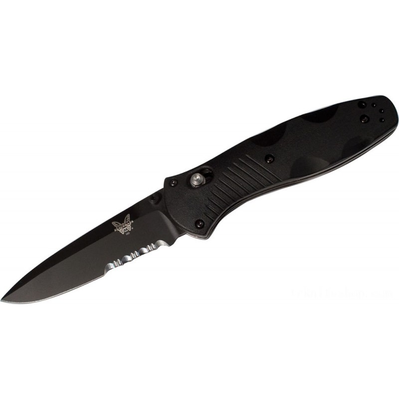 Benchmade 580SBK Battery AXIS-Assisted Collapsable Blade 3.6  Combo Blade, Afro-american Valox Manages