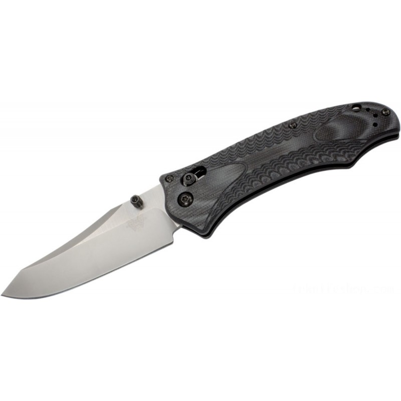 Benchmade 950 Osborne Break Center Directory 3.67 Satin Plain Blade, African-american and Charcoal G10 Manages