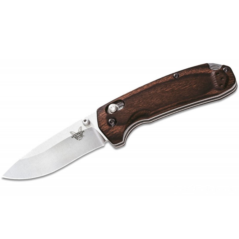 Benchmade Quest 15031-2 North Fork Folding Knife 2.97 S30V Cutter, Stabilized Hardwood Manages