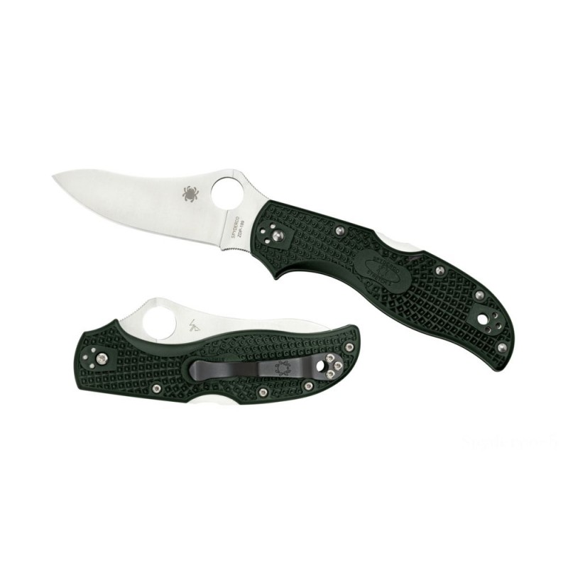 Spyderco Stretch 2 Light In Weight English Racing Environment-friendly ZDP-189 —-- Level Side