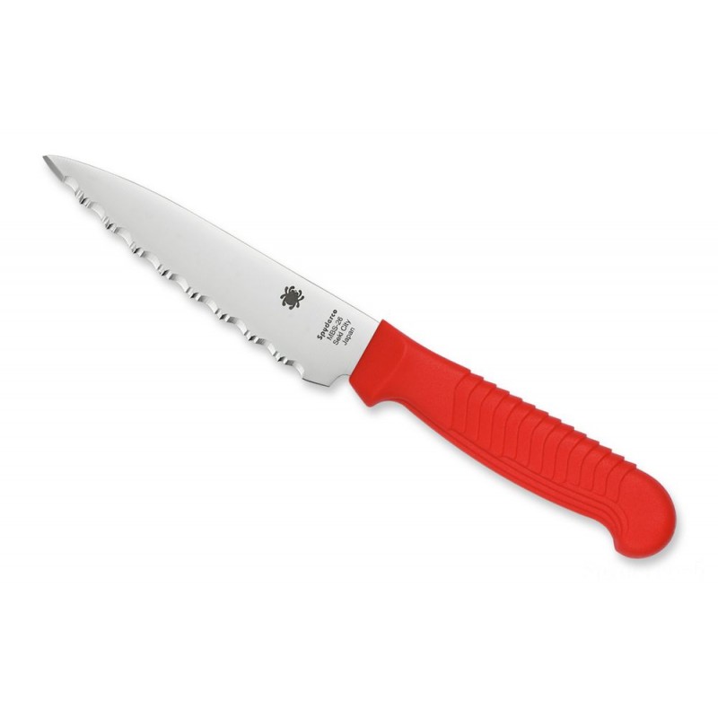 Spyderco Utility Knife 4 Red —-- Spyder Side