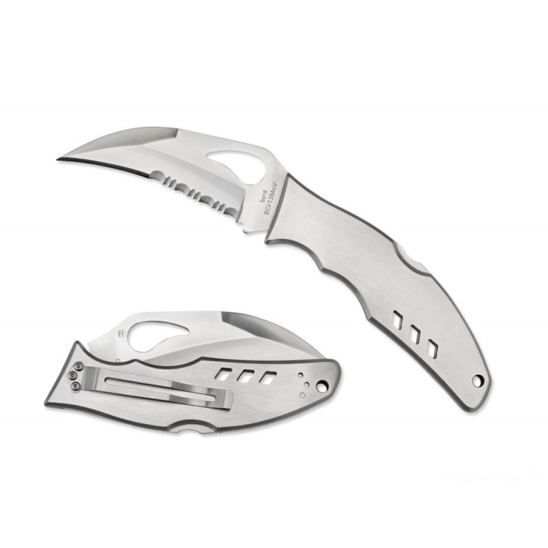 Spyderco byrd Crossbill Stainless Steel Deal With Ordinary Side