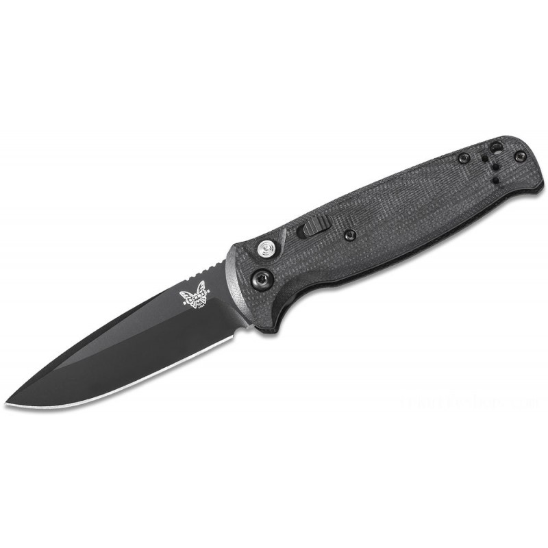 Benchmade 4300BK CLA Automobile Folding Knife 3.4 Black Plain Blade, African-american G10 Deals With