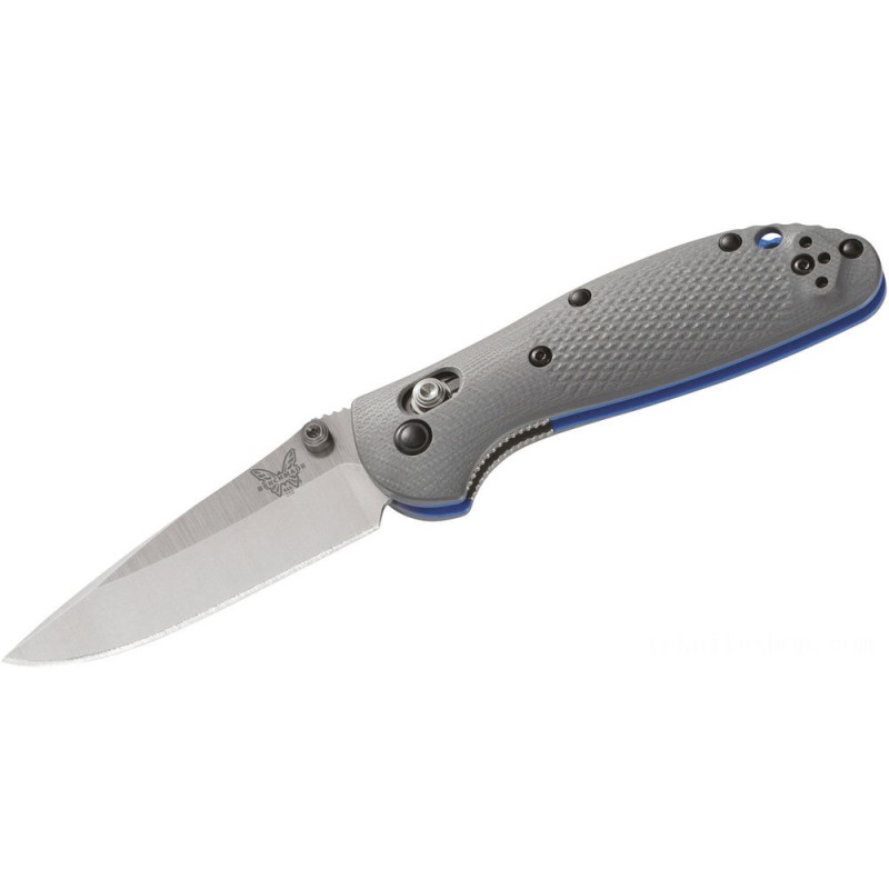 Sale - Benchmade Mini Griptilian Folding Knife 2.91 CPM-20CV Satin Decrease Point Plain Blade, Gray G10 Manages - 556-1 - End-of-Year Extravaganza:£70