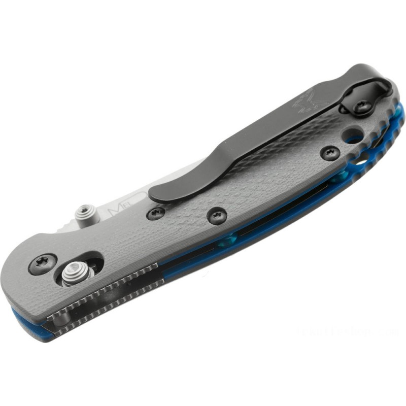 Benchmade Mini Griptilian Folding Knife 2.91 CPM-20CV Silk Drop Factor Ordinary Cutter, Gray G10 Takes Care Of - 556-1