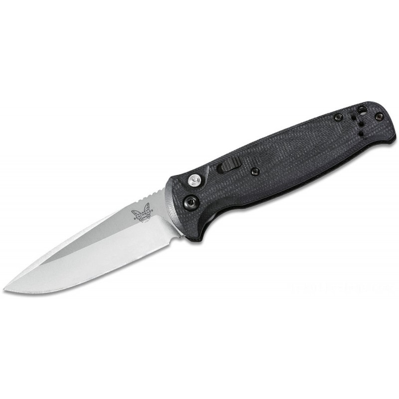 Benchmade 4300 CLA AUTO Collapsable Knife 3.4 Stonewash Level Cutter, Afro-american G10 Manages