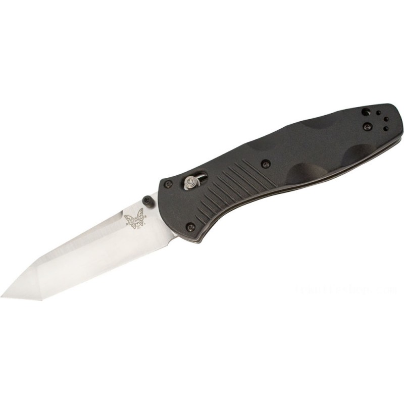 Benchmade 583 Barrage AXIS-Assisted Folding Blade 3.6 Silk Tanto Plain Cutter, Black Valox Deals With