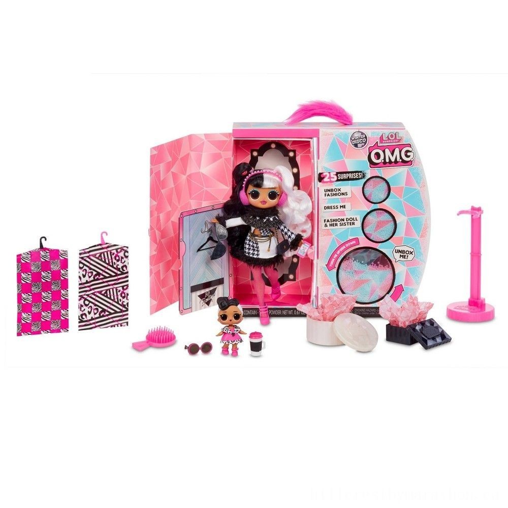 L.O.L Surprise! O.M.G. Winter Months Disco Dollie Style Figure && Sibling