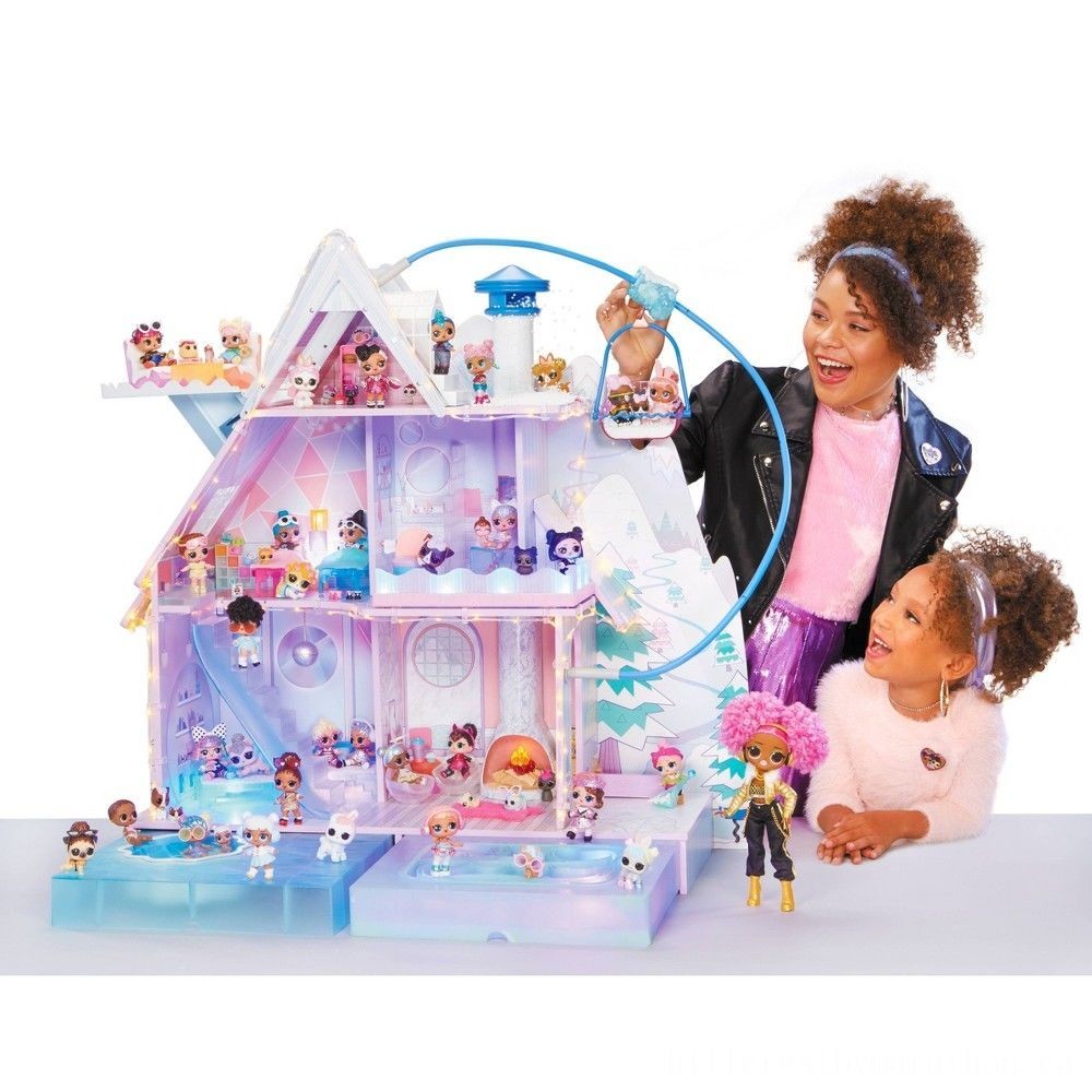 L.O.L Surprise! Winter Disco Chalet Figurine House with 95+ Shocks