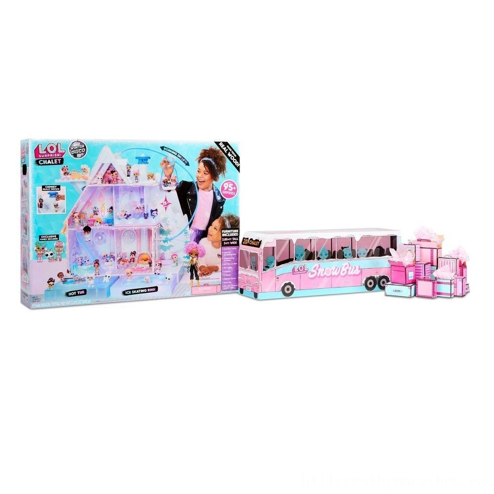 L.O.L Surprise! Winter Months Nightclub Chalet Figurine Residence with 95+ Surprises