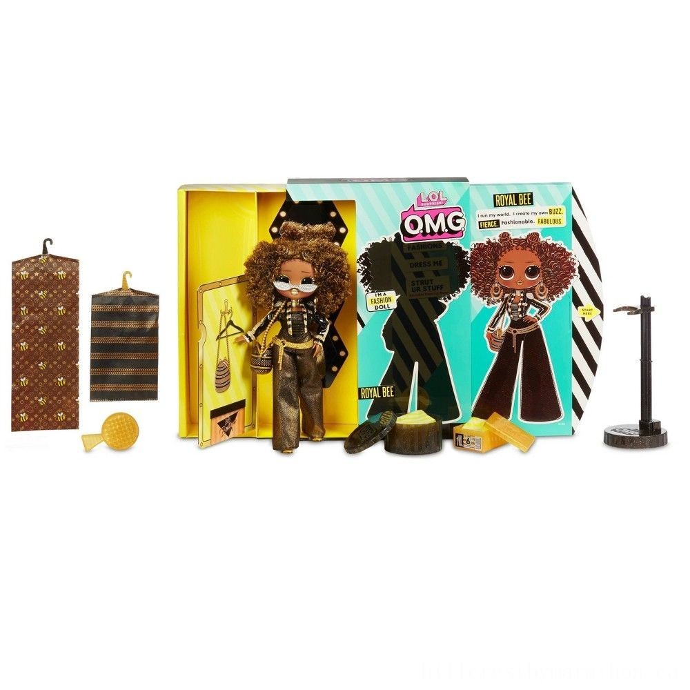 Members Only Sale - L.O.L Surprise! O.M.G. Royal  Fashion Trend Figurine along with 20 Shocks - Black Friday Frenzy:£21