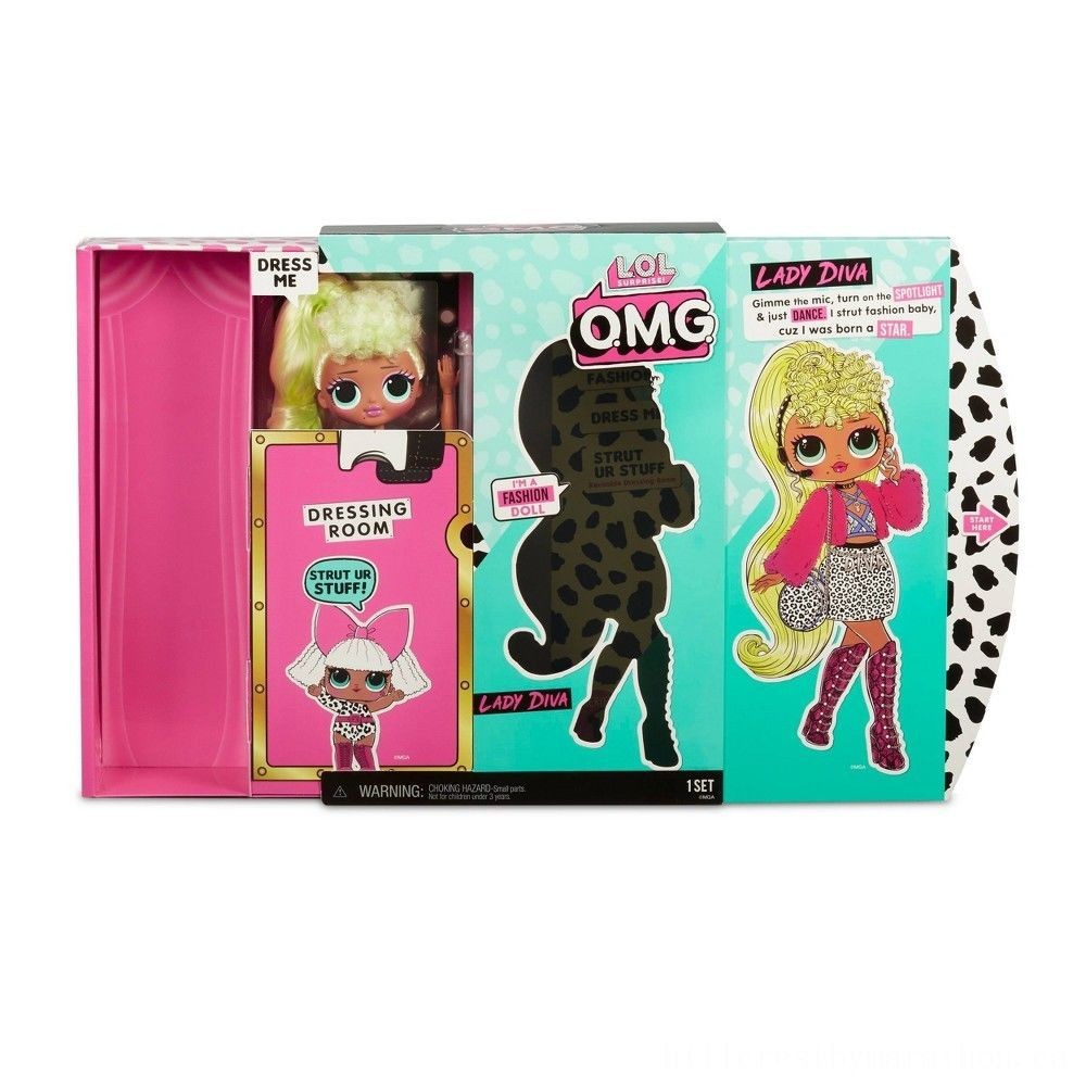 L.O.L Surprise! O.M.G. Girl Queen Fashion Doll along with 20 Shocks